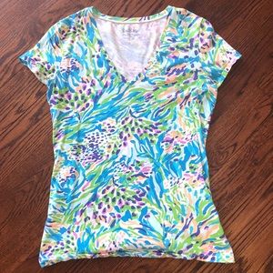 LILLY PULITZER MICHELE V-NECK TEE